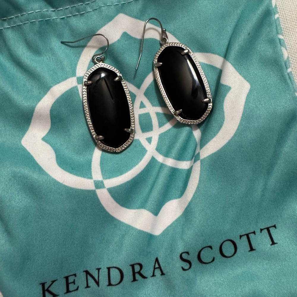 Kendra Scott Black and Silver Earrings